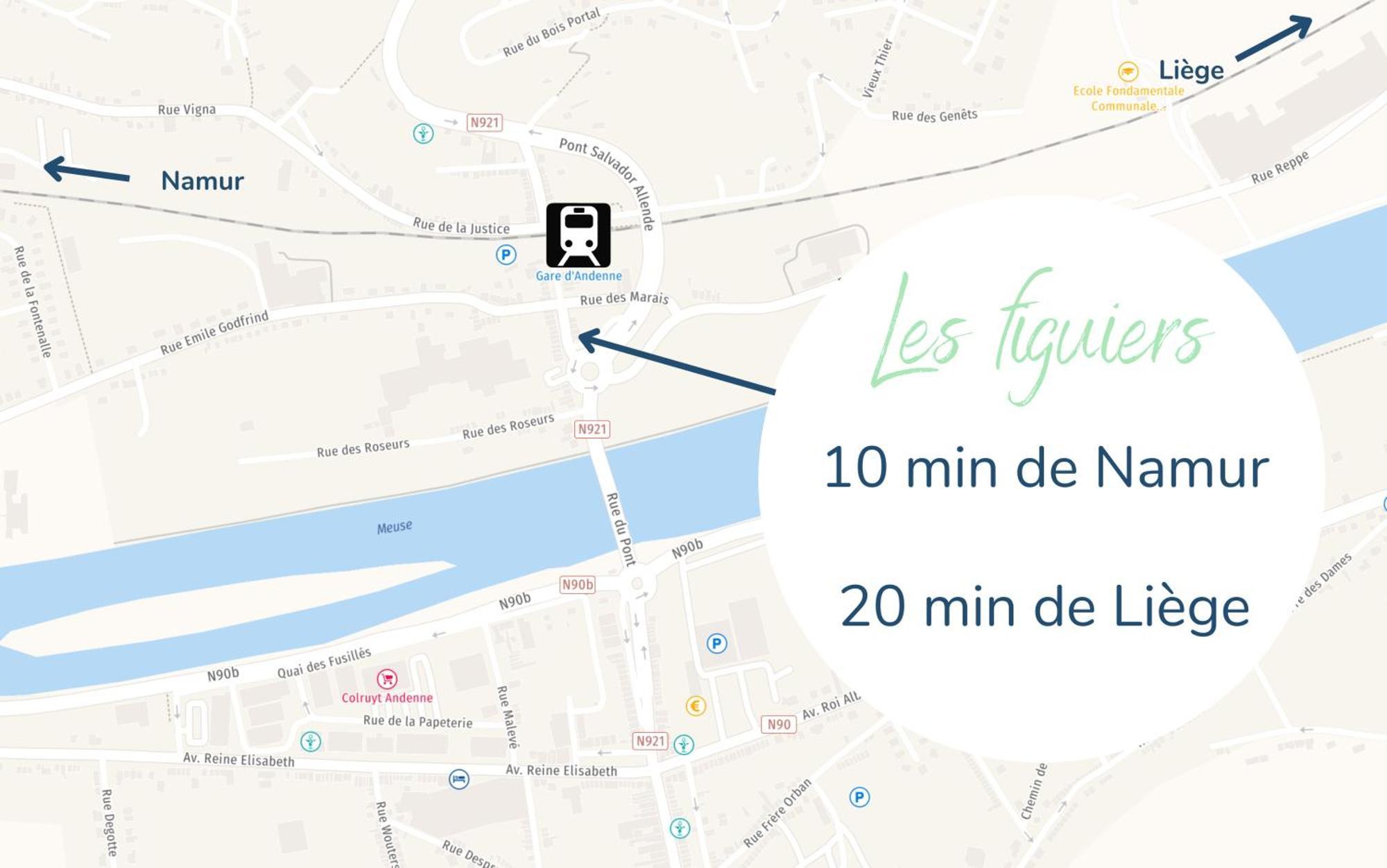 Les Figuiers - Appartement 2 Chambres Avec Sauna A Andenne Zewnętrze zdjęcie